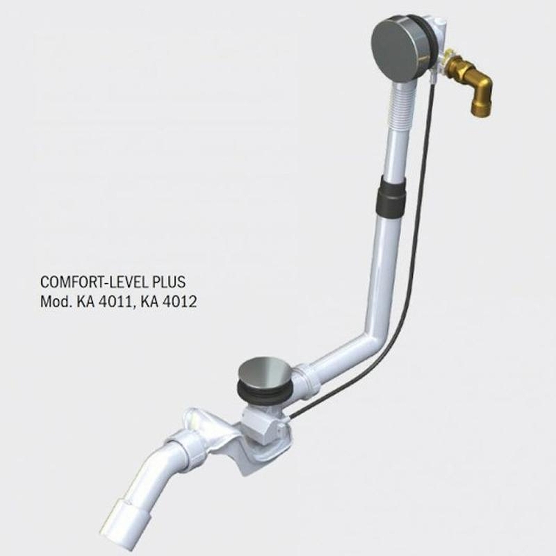 Слив-перелив Kaldewei Comfort-Level Plus 687772370999 полуавтомат с наливом цвет Хром