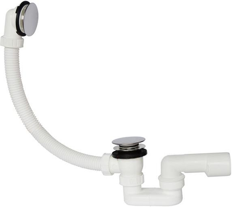 Слив-перелив PlastBrno EVK0150 Click-Clack Хром Белый
