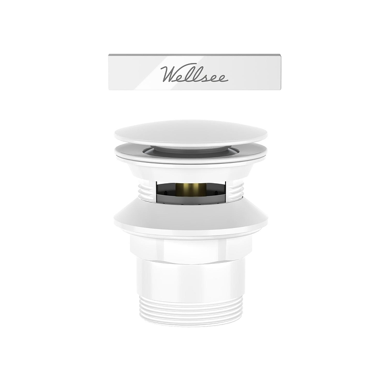 Слив-перелив Wellsee Useful Extras 231917000 click-clack цвет Белый глянцевый