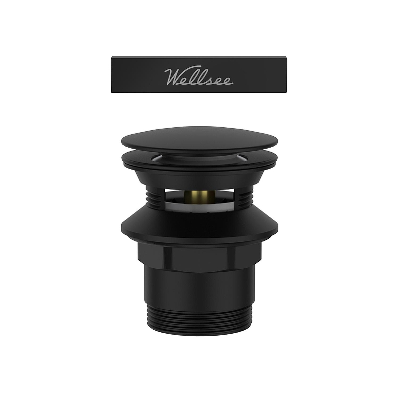 Слив-перелив Wellsee Useful Extras 231919000 click-clack цвет Черный матовый