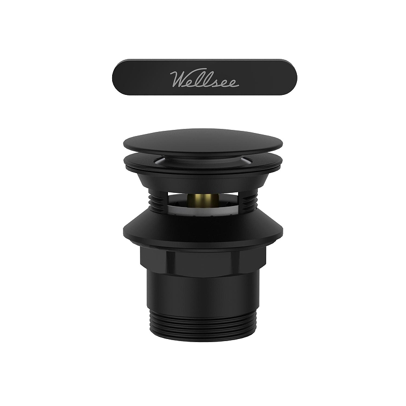 Слив-перелив Wellsee Useful Extras 231924000 click-clack цвет Черный матовый