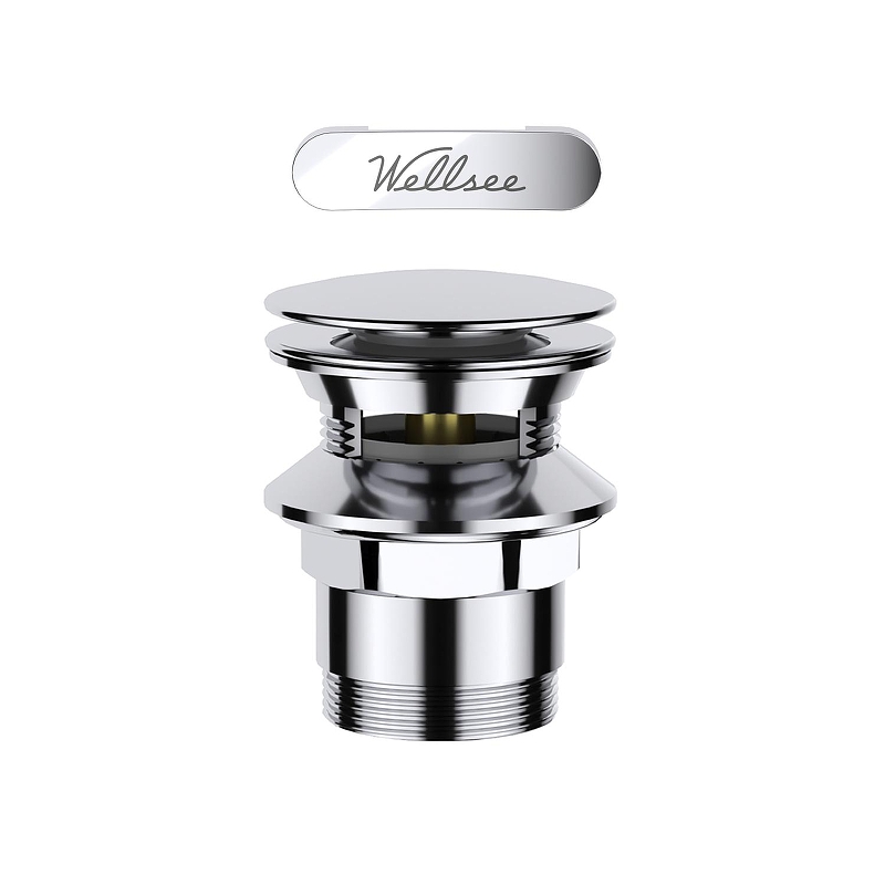 Слив-перелив Wellsee Useful Extras 231926000 click-clack цвет Хром