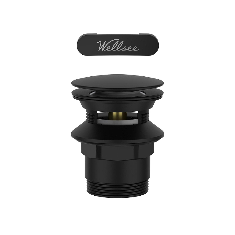 Слив-перелив Wellsee Useful Extras 231929000 click-clack цвет Черный матовый
