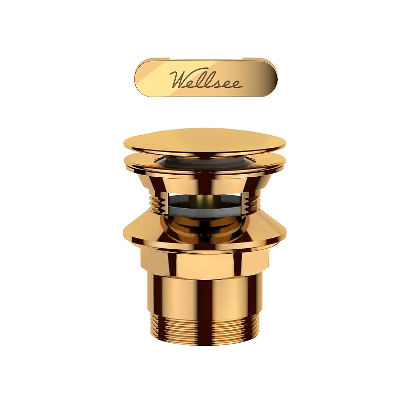 Слив-перелив Wellsee Useful Extras 231930000 click-clack цвет Золото