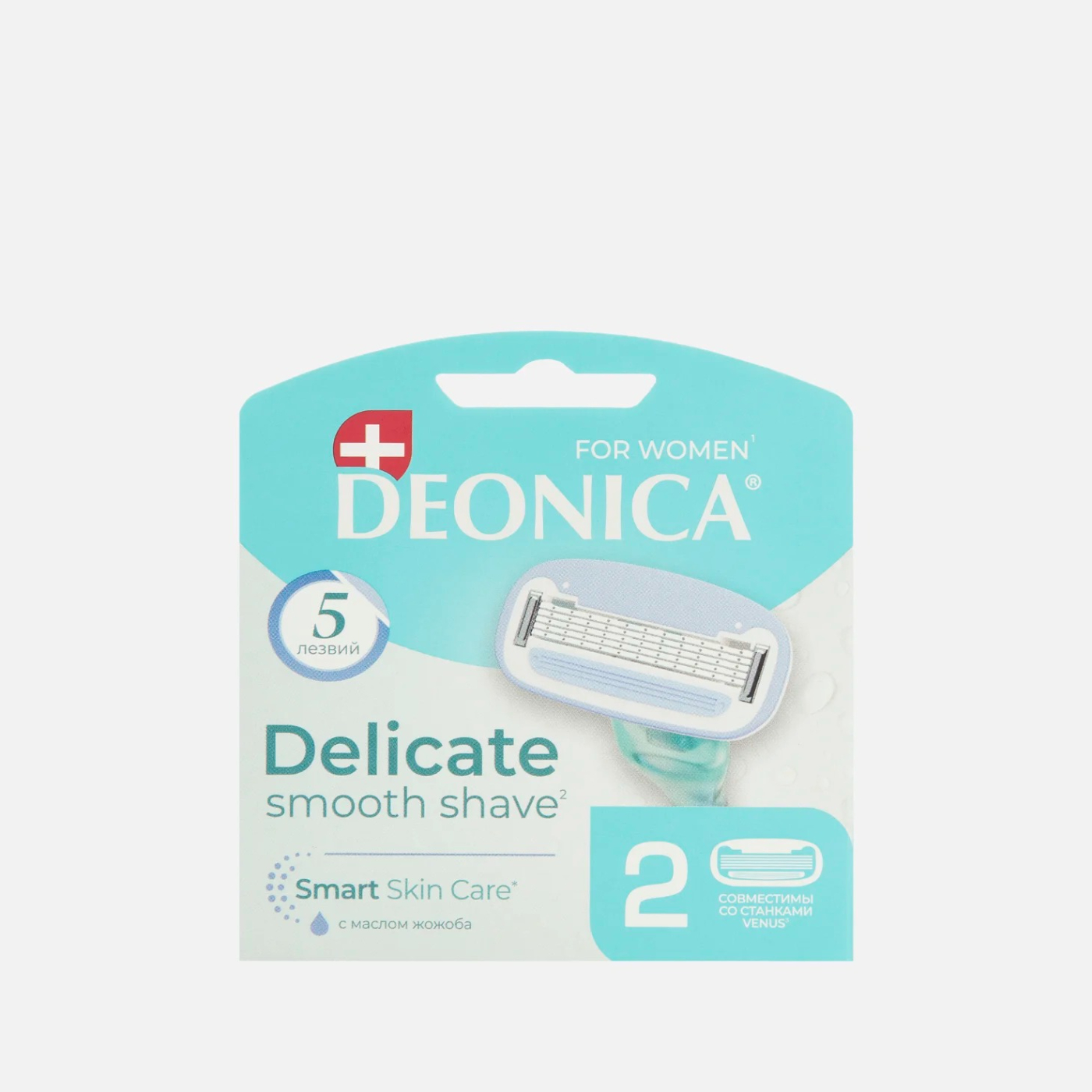 Сменные кассеты Deonica женские, с 5 лезвиями, 2 шт