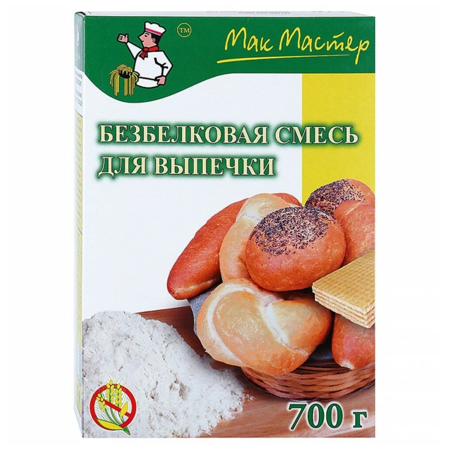 Смесь для выпечки МакМастер без белка, без глютена, 700 г