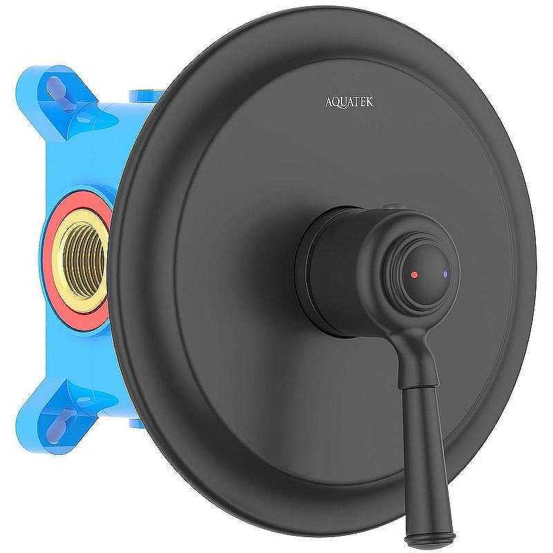Смеситель для душа Aquatek Классик AQ1566MB Черный матовый