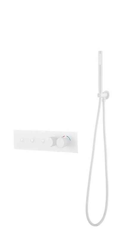 Смеситель для душа Boheme Fusion 131-SYS-MW с термостатом цвет Белый матовый