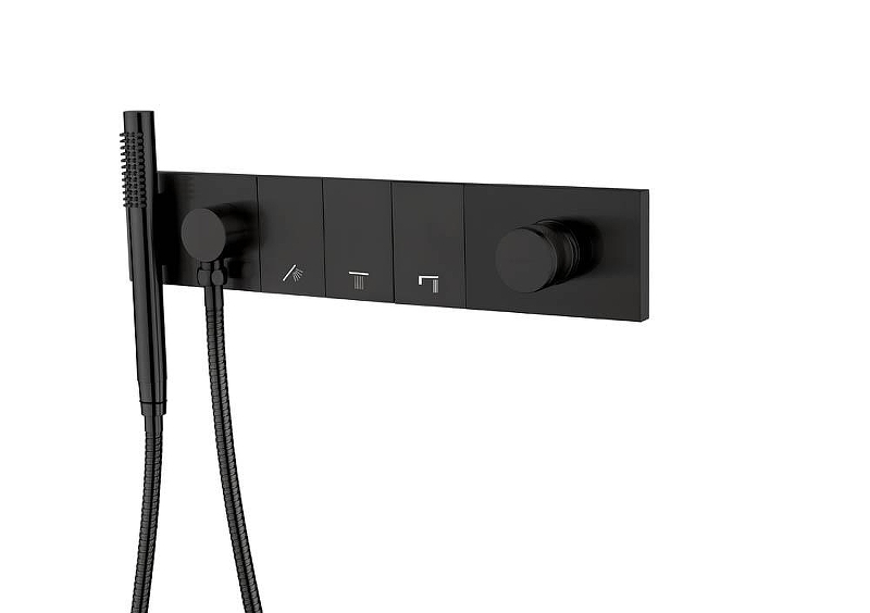 Смеситель для душа Boheme Zodiac 132-SYS-B цвет Черный матовый