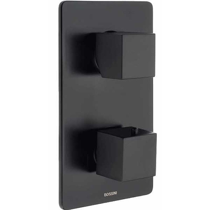 Смеситель для душа Bossini Cube Z00061.073 с термостатом Черный матовый