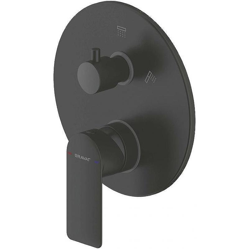 Смеситель для душа Bravat Eddie Black PB8369402BW-2-ENG Черный