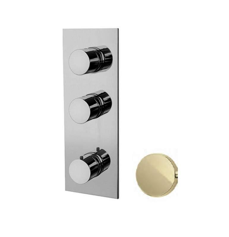 Смеситель для душа Fima Carlo Frattini Fimatherm F3869X2HL с термостатом цвет Шампань