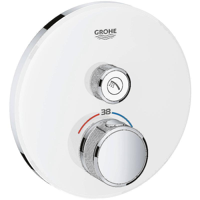 Смеситель для душа Grohe Grohtherm SmartControl 29150LS0 с термостатом Белая луна