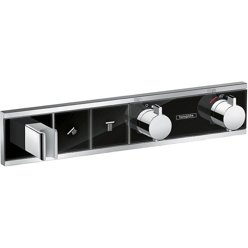 Смеситель для душа Hansgrohe RainSelect 15355600 с термостатом Черный Хром