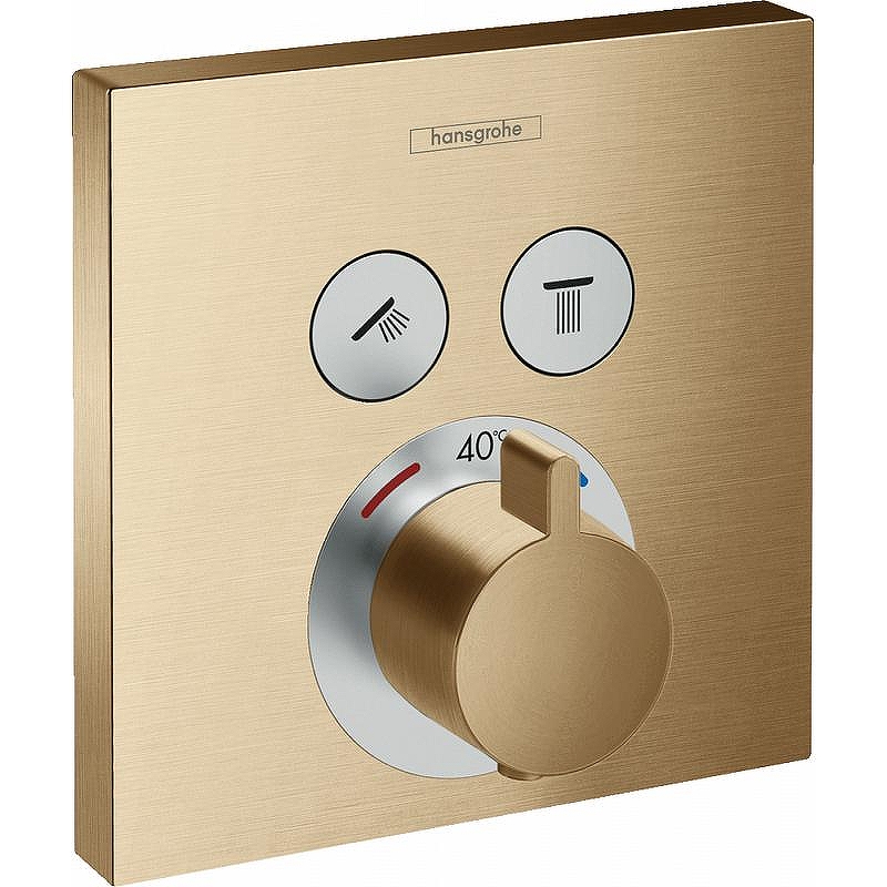 Смеситель для душа Hansgrohe ShowerSelect 15763140 с термостатом Шлифованная бронза
