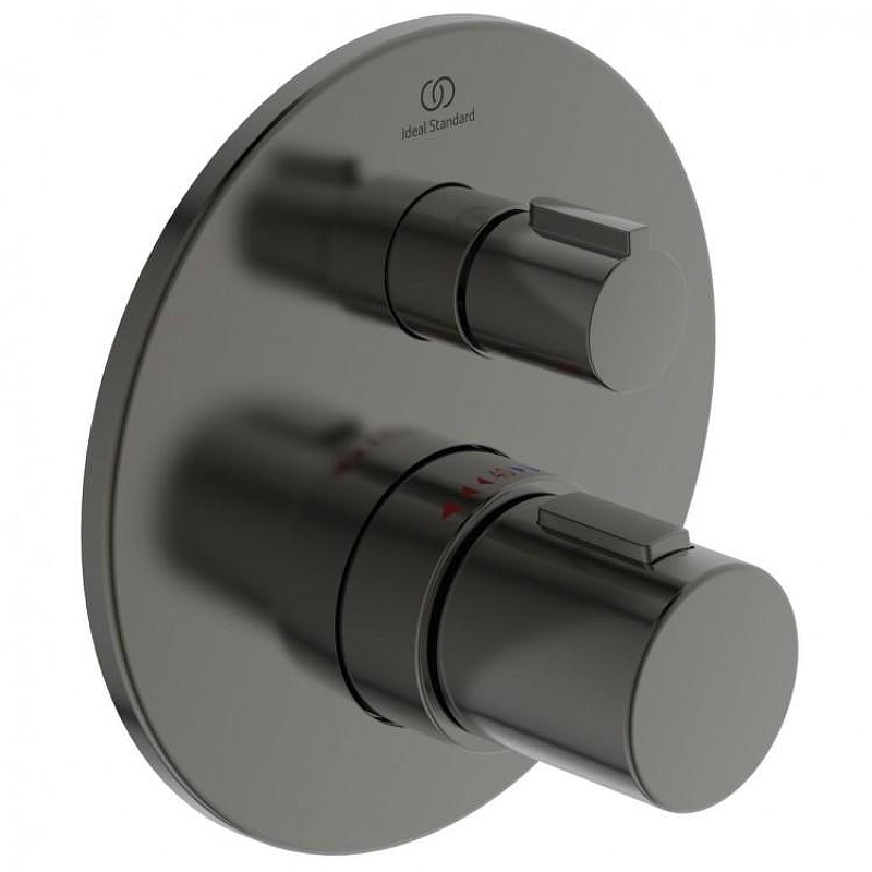 Смеситель для душа Ideal Standard Ceratherm T100 A5813A5 с термостатом цвет Magnetic Grey / Магнит