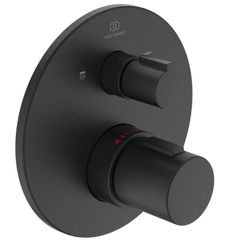 Смеситель для душа Ideal Standard Ceratherm T100 A5814XG с термостатом цвет Silk Black / Черный шелк