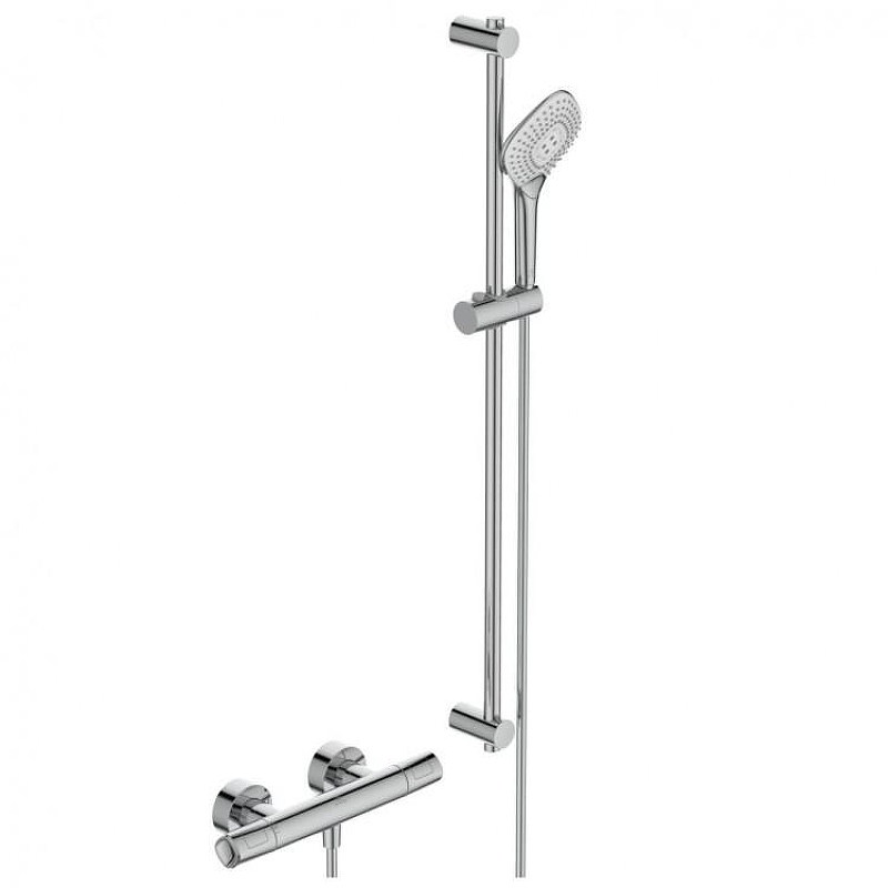 Смеситель для душа Ideal Standard Ceratherm T100 A7235AA с термостатом цвет Хром