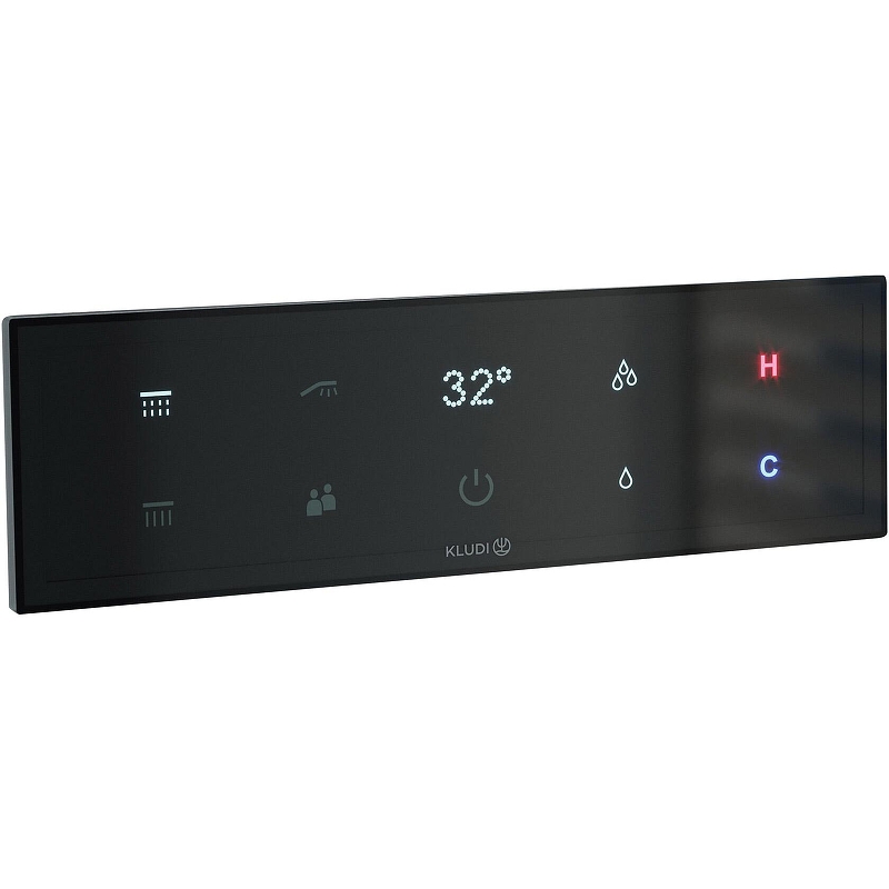 Смеситель для душа Kludi TouchTronic 38310G1-00 с термостатом Черный