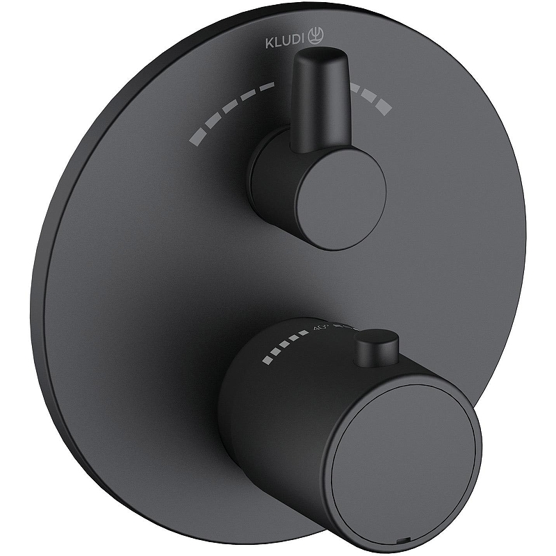 Смеситель для душа Kludi Zenta SL 388103945 с термостатом Черный матовый
