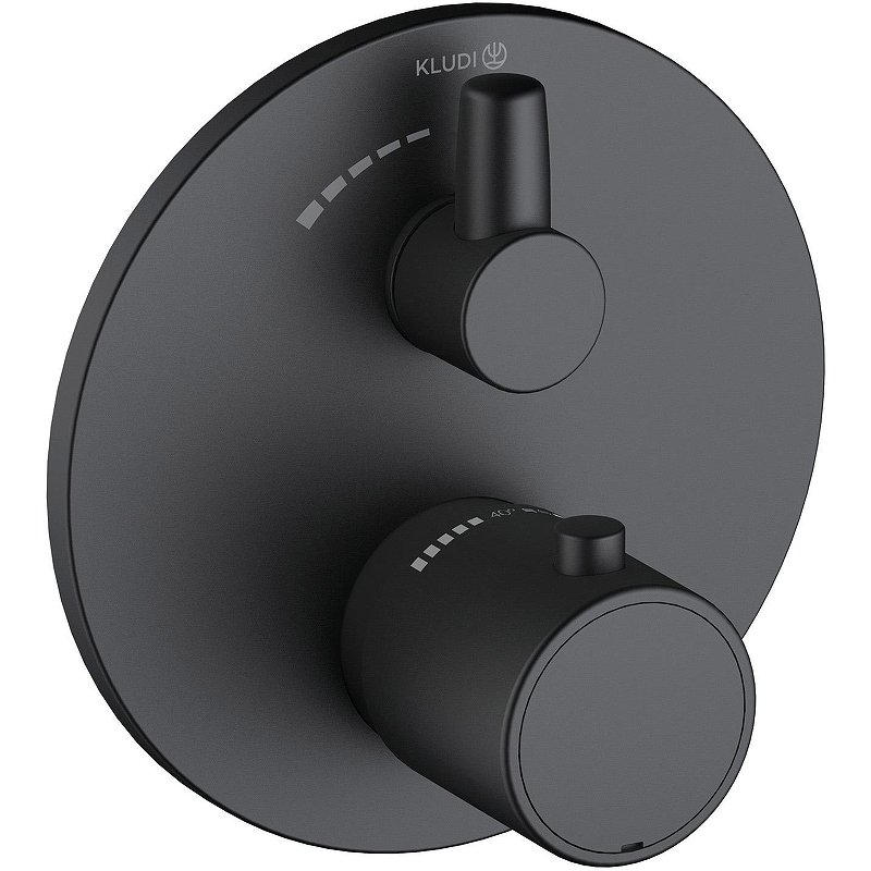 Смеситель для душа Kludi Zenta SL 388853945 с термостатом Черный матовый