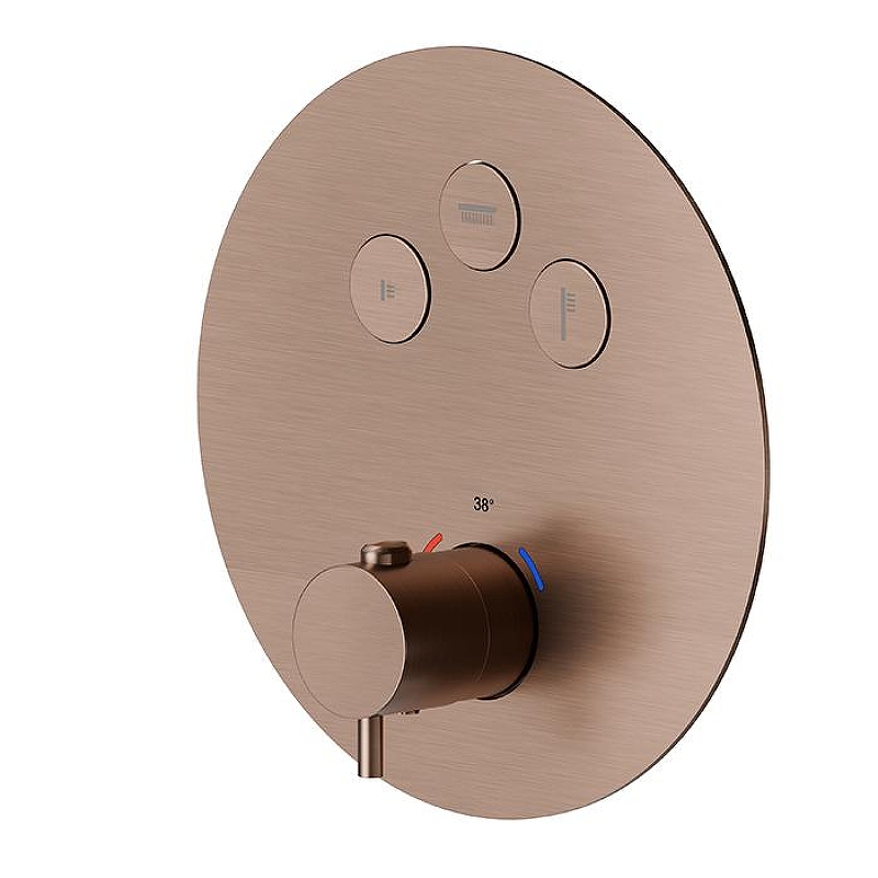 Смеситель для душа Newform X-Steel 316 70427EX.59.067 с термостатом цвет Copper Bronze