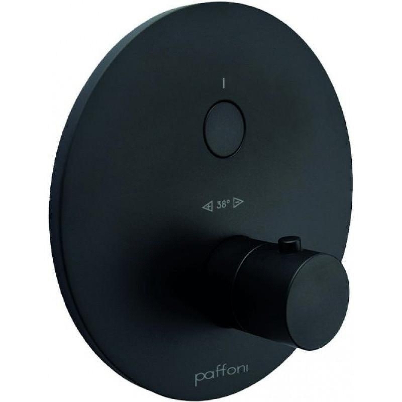 Смеситель для душа Paffoni Compact Box CPT013NO с термостатом цвет Черный матовый