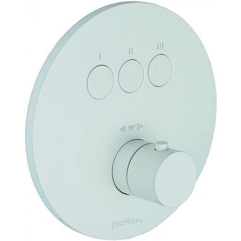 Смеситель для душа Paffoni Compact Box CPT019BO с термостатом цвет Белый матовый