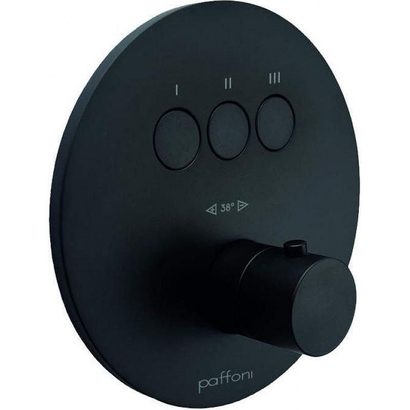 Смеситель для душа Paffoni Compact Box CPT019NO с термостатом цвет Черный матовый