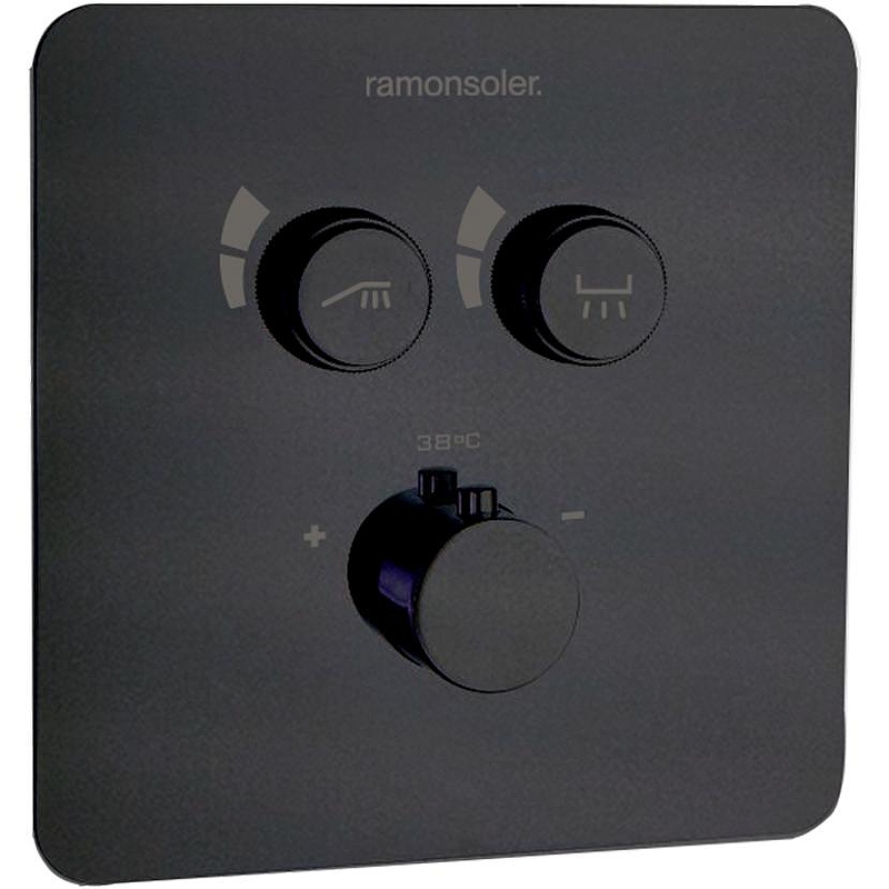 Смеситель для душа Ramonsoler RS Smart 85T201SNM с термостатом Черный матовый