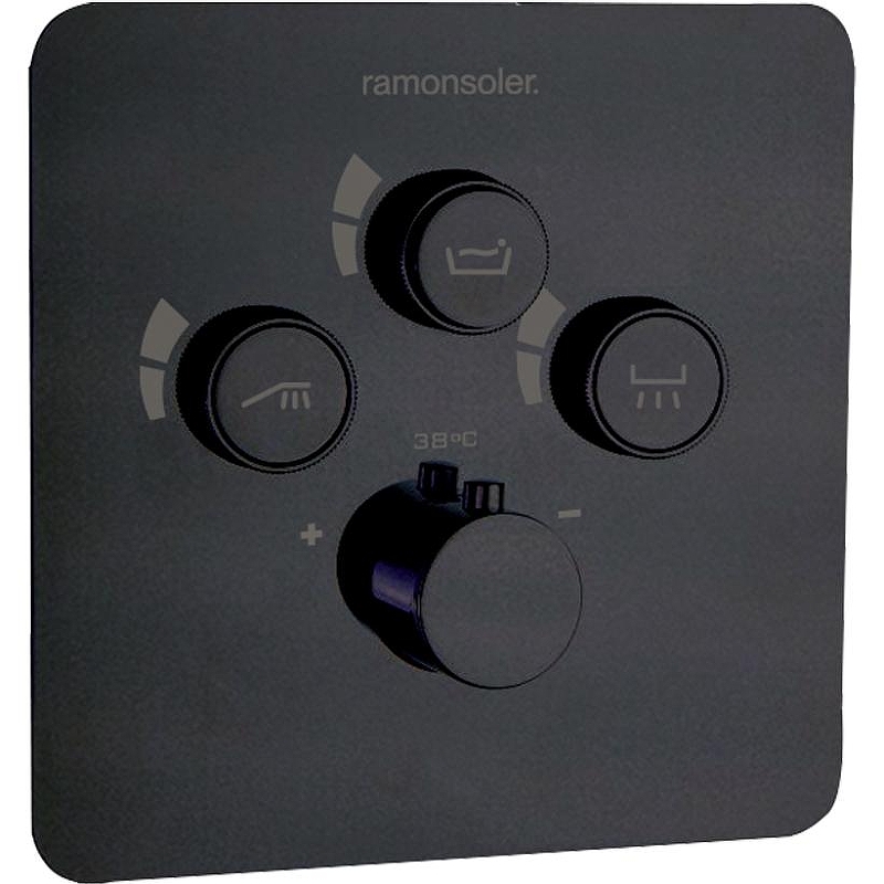 Смеситель для душа Ramonsoler RS Smart 85T301SNM с термостатом Черный матовый