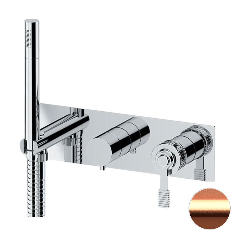 Смеситель для душа Remer Atelier AL97D2WBRP цвет Медь брашированная