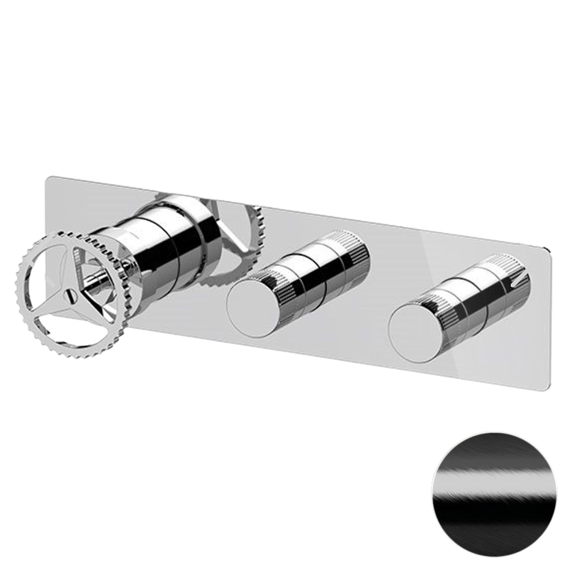 Смеситель для душа Remer Chrono CH98D2WBCFP цвет Черный брашированный хром