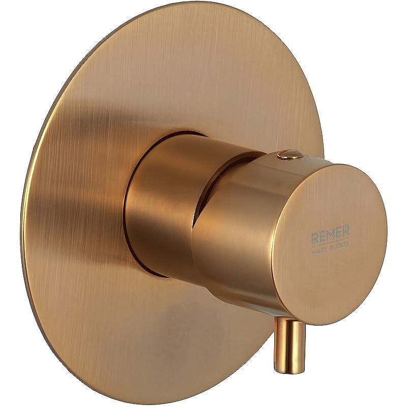 Смеситель для душа Remer Minimal Thermo NT30VO с термостатом Бронза