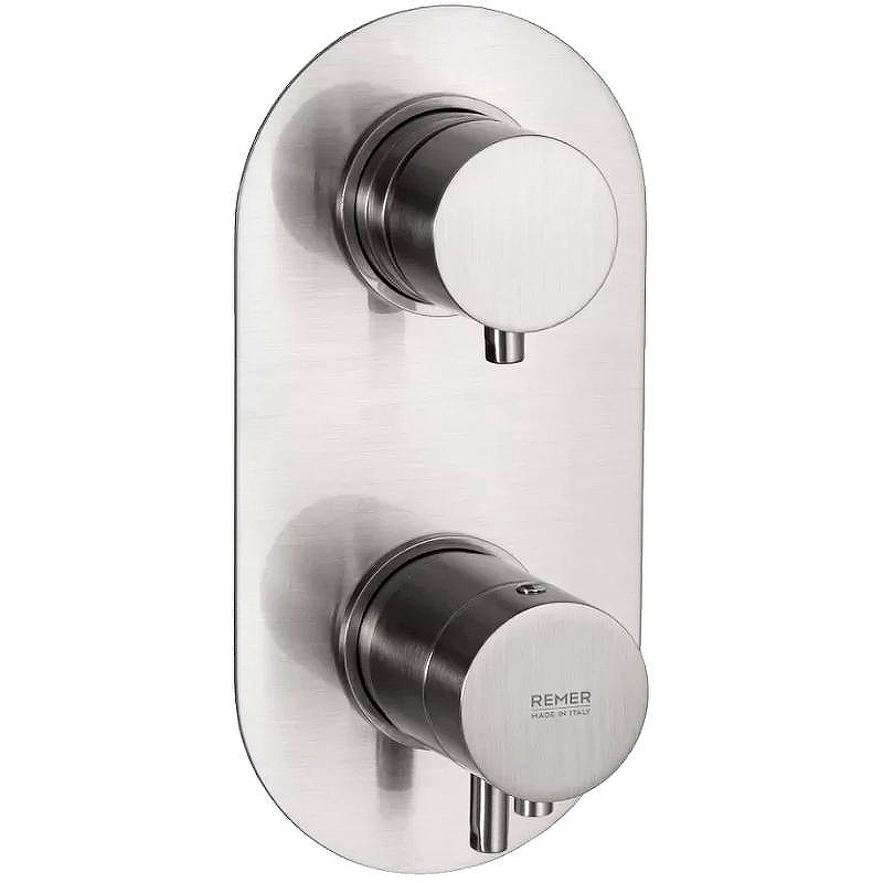 Смеситель для душа Remer Minimal Thermo NT92KBXV с термостатом Сталь