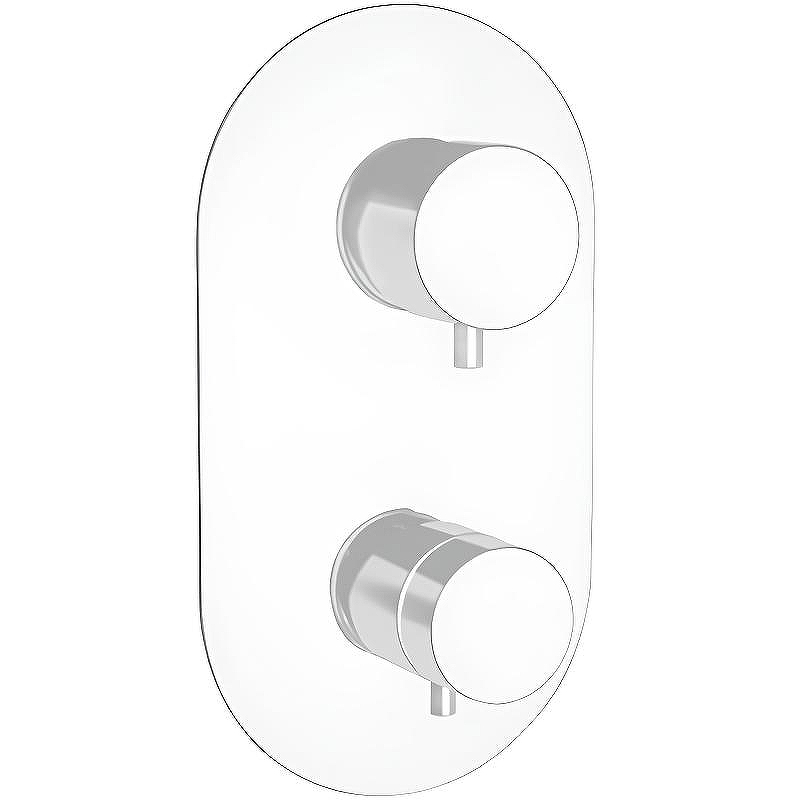Смеситель для душа Remer Minimal Thermo NT93KBBO с термостатом Белый матовый