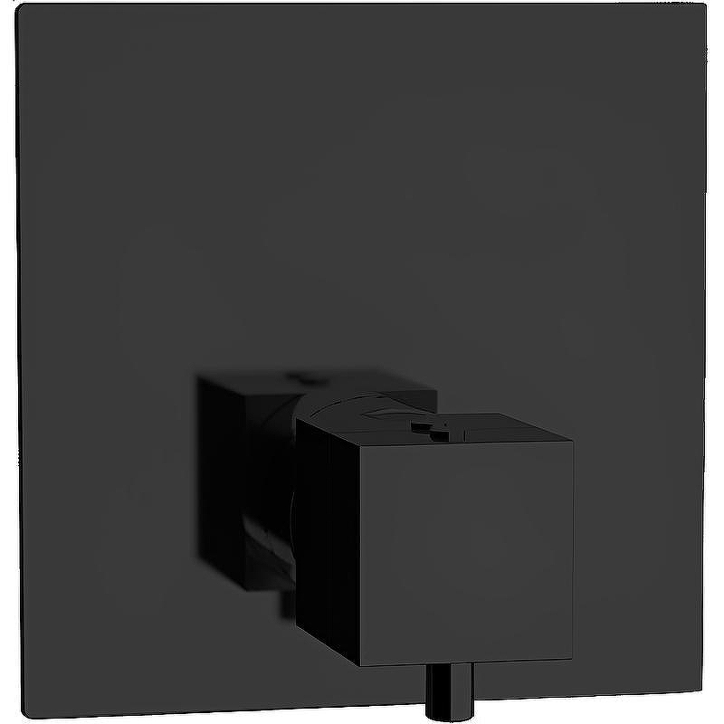 Смеситель для душа Remer Qubica Thermo QT30KBNO с термостатом Черный матовый
