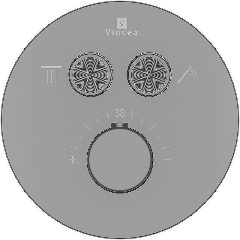 Смеситель для душа Vincea VSCV-322T-MGM с термостатом Вороненая сталь