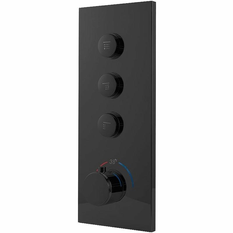 Смеситель для душа Vincea VSCV-433TMB с термостатом Черный матовый