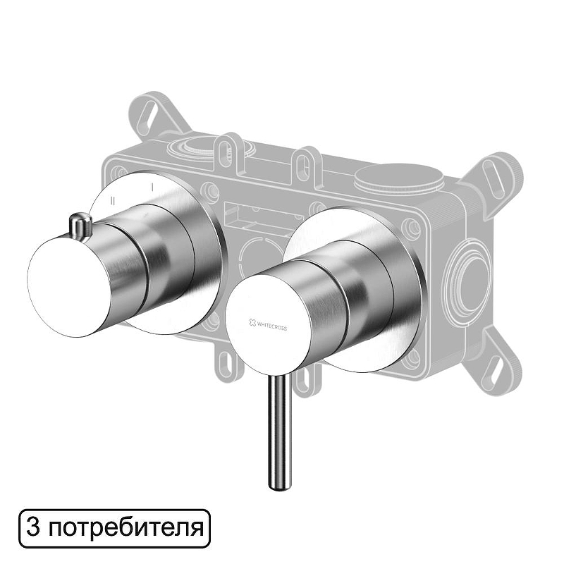 Смеситель для душа Whitecross Y brushed nickel Y1243NIB цвет Никель брашированный