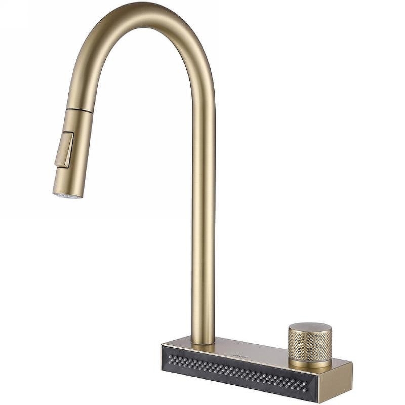 Смеситель для кухни Abber Wasser Kreis AF8114G Золото матовое