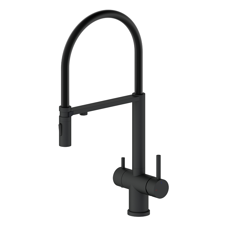 Смеситель для кухни AltroBagno Flusso 050204 MB цвет Черный матовый
