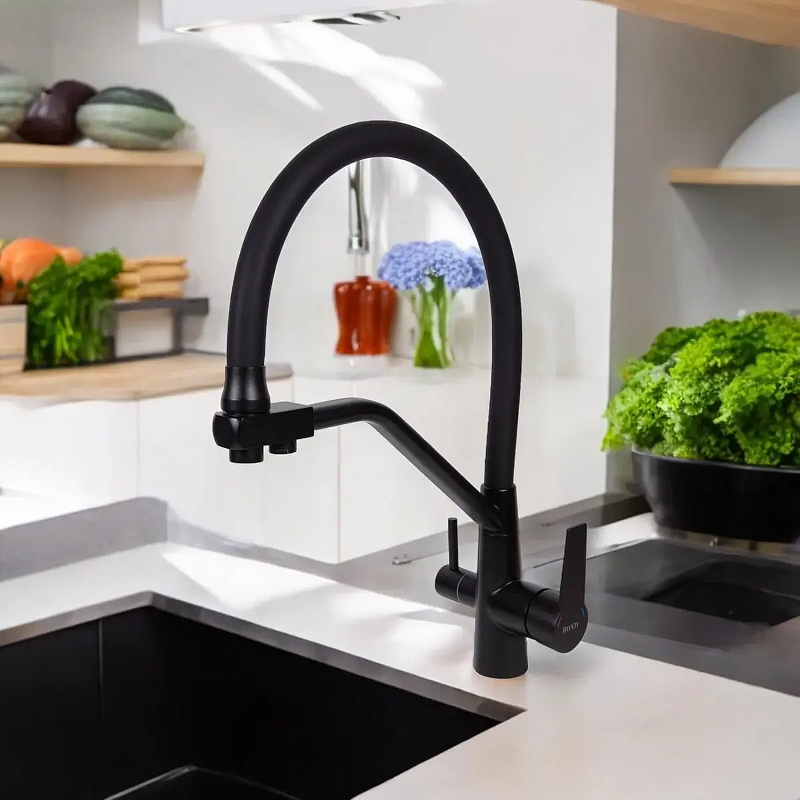 Смеситель для кухни Bond Smart B64-0488 цвет Черный матовый