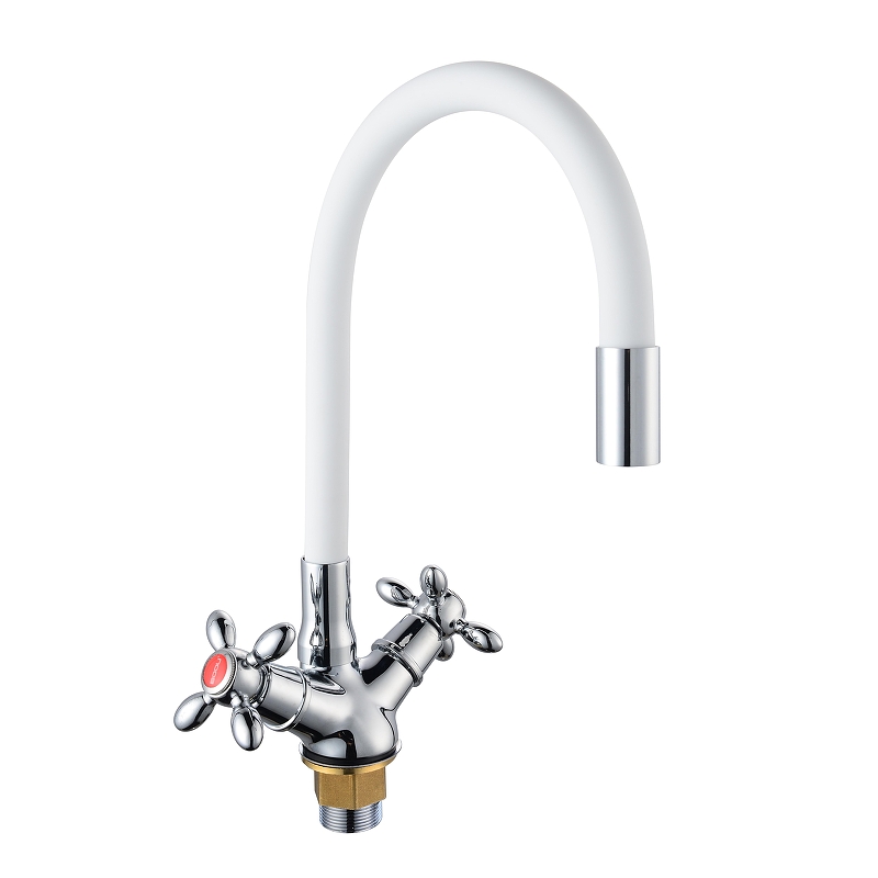 Смеситель для кухни Boou BA5318-1F-E351A-B702 цвет Белый Хром