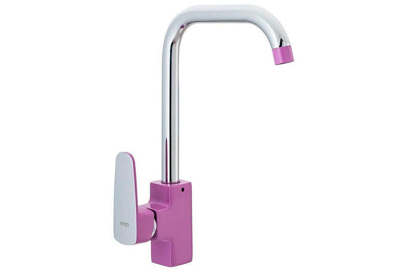 Смеситель для кухни Ekko E40302 цвет Хром Фиолетовый