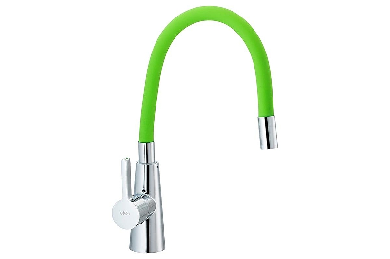 Смеситель для кухни Ekko E4205-E52 цвет Хром Салатовый