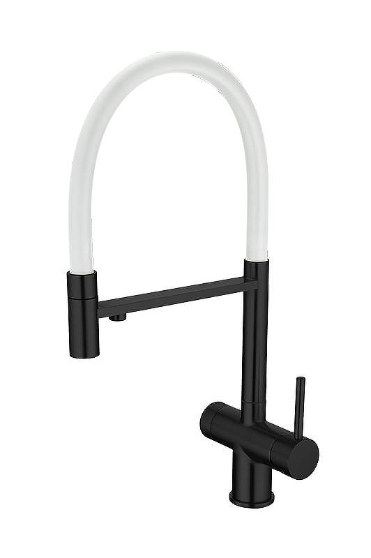 Смеситель для кухни Emar PVD ЕС - 7024 цвет WHT Black