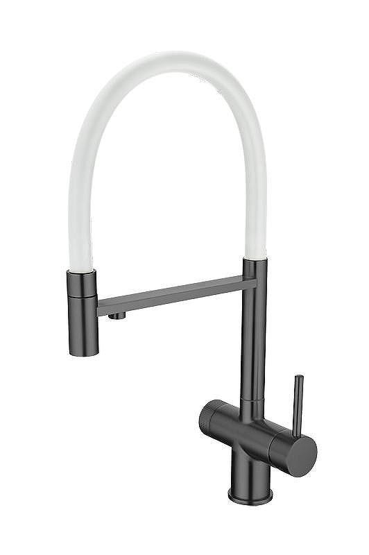 Смеситель для кухни Emar PVD ЕС - 7024 цвет WHT Dark
