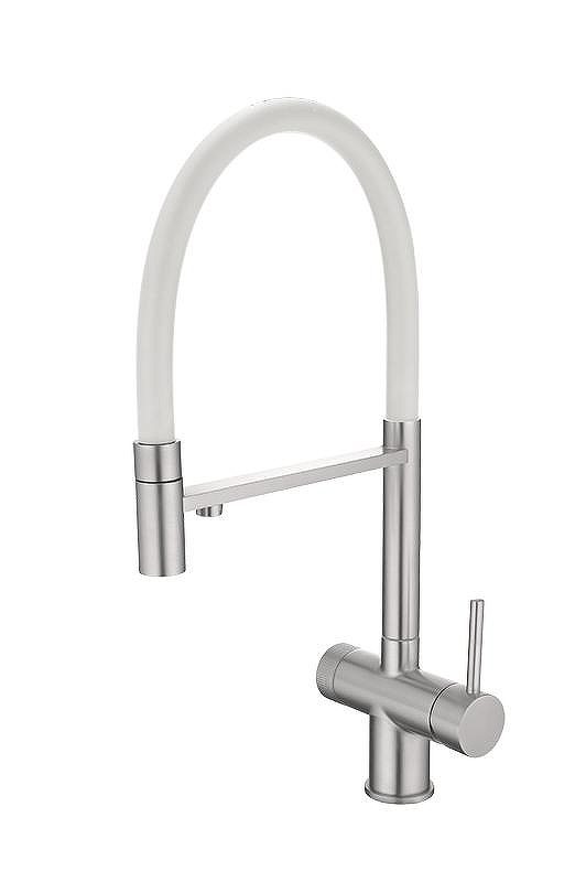 Смеситель для кухни Emar PVD ЕС - 7024 цвет WHT Satin