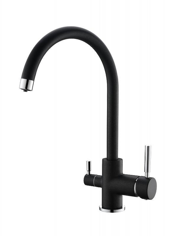 Смеситель для кухни Emar Quartz 3007.12 цвет Оникс